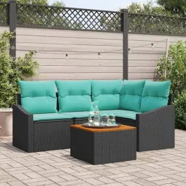 vidaxl-zestaw-sof-na-ogrod-z-poduszka-5-pcs-czarny-polirattan