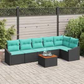 vidaxl-zestaw-sof-na-ogrod-z-poduszka-7-pcs-czarny-polirattan