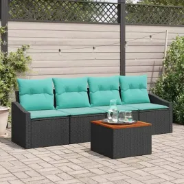 vidaxl-zestaw-sof-na-ogrod-z-poduszka-5-pcs-czarny-polirattan