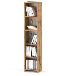 regal-na-ksiazki-dab-wotan-slupek-40-cm-5-polek-szafka-segregatory-zabawki