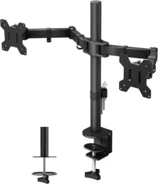 uchwyt-biurkowy-na-dwa-monitory-regulowany-13-27-cali-max-10kg-czarny
