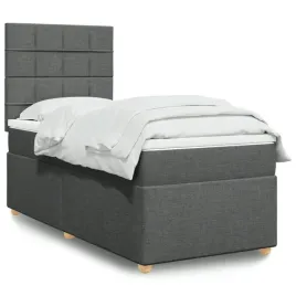 vidaxl-lozko-kontynentalne-z-materacem-ciemnoszara-tkanina-90x200-cm