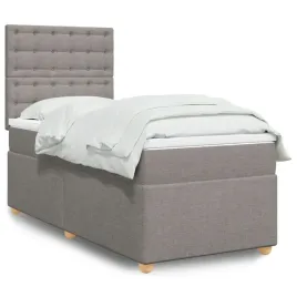 vidaxl-lozko-kontynentalne-z-materacem-taupe-tkanina-100x200-cm