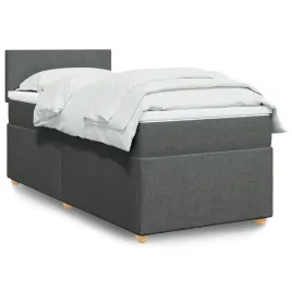 vidaxl-lozko-kontynentalne-z-materacem-ciemnoszara-tkanina-100x200-cm