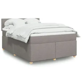 vidaxl-lozko-kontynentalne-z-materacem-taupe-tkanina-140x200-cm