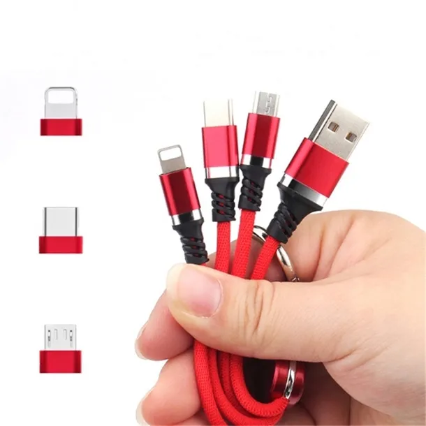 kabel-do-ladowania-3w1-usb-micro-typ-c-lightning-brelok-kolor-czerwony