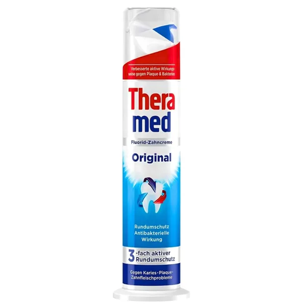Theramed Original Pasta do zębów z Pompką Przeciwbakteryjna z Fluorem 100ml