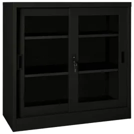 vidaxl-szafka-z-drzwiczkami-przesuwnymi-czarna-90x40x90-cm-stalowa