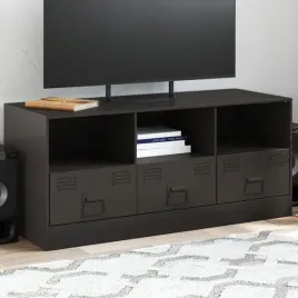 vidaxl-szafka-pod-telewizor-czarna-99x39x44-cm-stalowa
