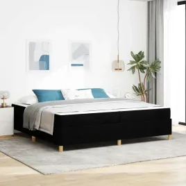 vidaxl-ramka-lozka-z-materacem-czarny-200-x-200-cm-tkanina