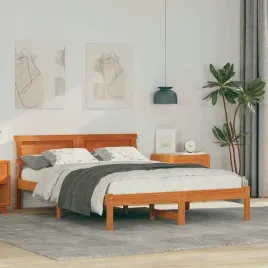 vidaxl-ramka-lozka-woskowy-braz-135-x-190-cm-lite-drewno-sosnowe