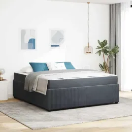 vidaxl-ramka-lozka-z-materacem-ciemnoszary-180-x-200-cm-tkanina