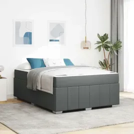 vidaxl-ramka-lozka-z-materacem-ciemnoszary-160-x-200-cm-tkanina