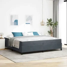 vidaxl-ramka-lozka-z-materacem-ciemnoszary-200-x-200-cm-tkanina
