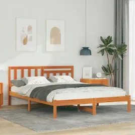 vidaxl-ramka-lozka-woskowy-braz-160-x-200-cm-lite-drewno-sosnowe