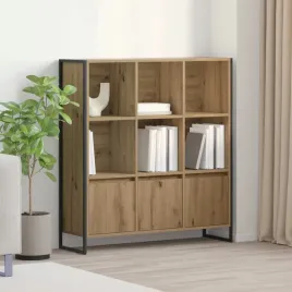 vidaxl-szafka-na-ksiazki-2-pcs-dab-rzemieslniczy-995-x-30-x-1085-cm