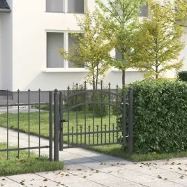vidaxl-bramka-ogrodzeniowa-z-ostrym-szczytem-szary-103-x-75-cm-stal