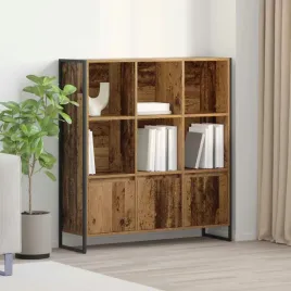 vidaxl-szafka-na-ksiazki-2-pcs-stare-drewno-995-x-30-x-1085-cm