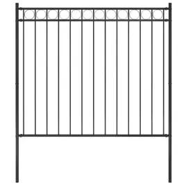 vidaxl-ogrodzenie-ogrodowe-stalowe-181x15-m-czarne