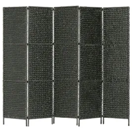 vidaxl-5-panelowy-parawan-pokojowy-czarny-193x160-cm-hiacynt-wodny