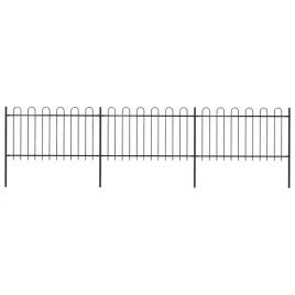 vidaxl-ogrodzenie-ogrodowe-z-obrecza-stalowa-537x100-cm-czarne