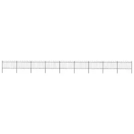 vidaxl-ogrodzenie-ogrodowe-z-obrecza-stalowa-16035x100-cm-czarne
