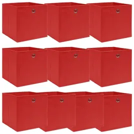 vidaxl-pudelka-10-szt-czerwone-32x32x32-cm-tkanina