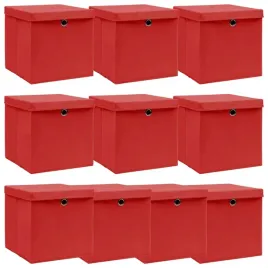 vidaxl-pudelka-z-pokrywami-10-szt-czerwone-32x32x32-cm-tkanina