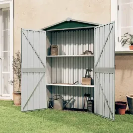 vidaxl-szopa-ogrodowa-zielona-116x45x175-cm-stal-galwanizowana
