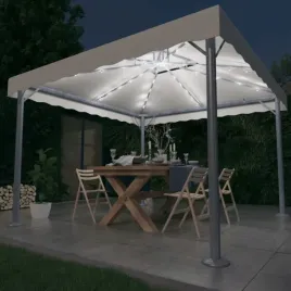 vidaxl-altana-ze-sznurem-lampek-led-300x300-cm-kremowa-aluminium