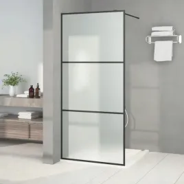 vidaxl-scianka-prysznicowa-czarna-90x195-cm-mrozone-szklo-esg