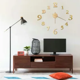 vidaxl-zegar-scienny-3d-nowoczesny-design-zloty-100-cm-xxl