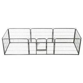 vidaxl-kojec-dla-psow-8-paneli-stalowy-czarny-60-x-80-cm