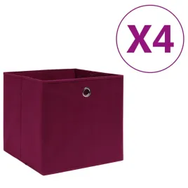 vidaxl-pudelka-z-wlokniny-4-szt-28x28x28-cm-ciemnoczerwone