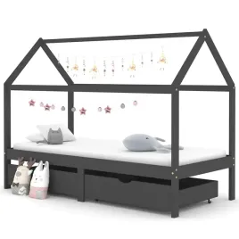 vidaxl-lozko-dzieciece-z-szufladami-ciemnoszare-lita-sosna-90x200-cm