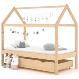 vidaxl-rama-lozka-dzieciecego-z-szuflada-sosnowa-80x160-cm