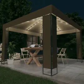 vidaxl-altana-z-podwojnym-dachem-i-sznurem-lampek-led-3x3x27-m-taupe
