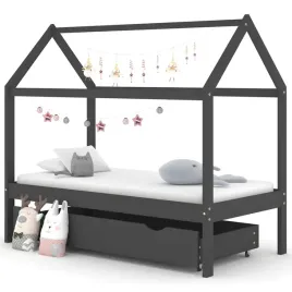 vidaxl-lozko-dzieciece-z-szuflada-ciemnoszare-lita-sosna-80x160-cm