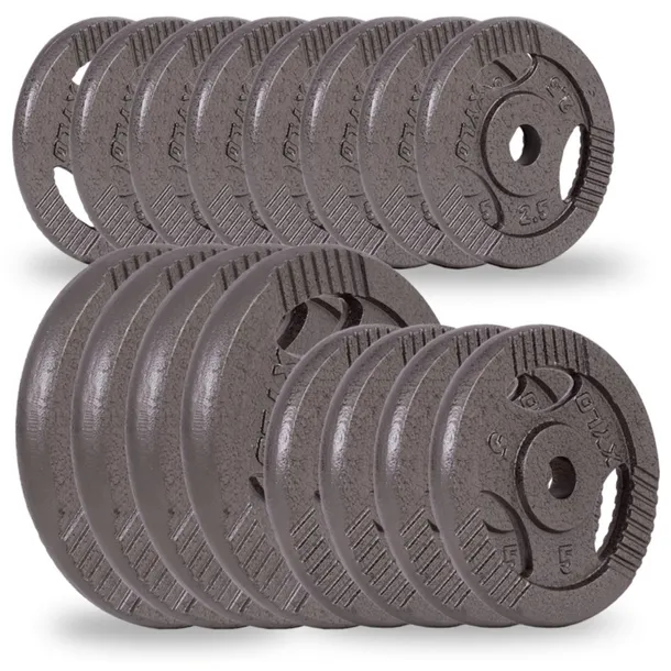 Zestaw OBCIĄŻEŃ ŻELIWNYCH 80KG talerze ŻELIWO nakład CIĘŻARY krążki METAL
