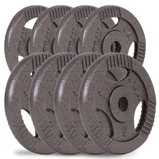 Zestaw OBCIĄŻEŃ ŻELIWNYCH 30KG talerze ŻELIWO nakład CIĘŻARY krążki METAL