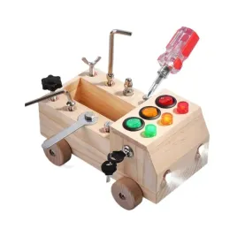 tablica-montessori-sensoryczna-drewniana-manipulacyjna-led-samochodzik