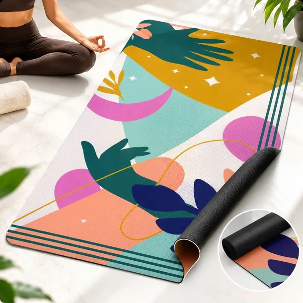 MATA DO JOGI ĆWICZEŃ GRUBA 5MM ANTYPOŚLIZGOWA DUŻA 180X60CM FITNESS TRENING