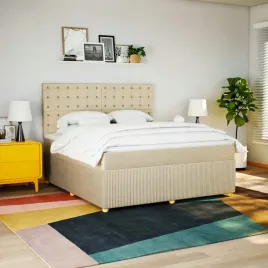 vidaxl-lozko-kontynentalne-z-materacem-kremowe-tkanina-180x200-cm