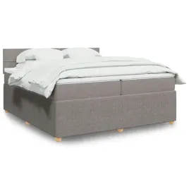 vidaxl-lozko-kontynentalne-z-materacem-taupe-tkanina-200x200-cm