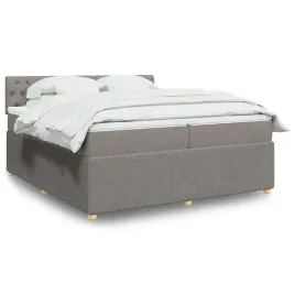 vidaxl-lozko-kontynentalne-z-materacem-taupe-tkanina-200x200-cm