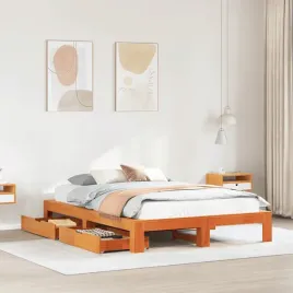 vidaxl-rama-lozka-bez-materaca-woskowy-braz-150x200-cm-lita-sosna