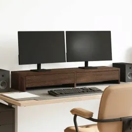 vidaxl-podstawka-pod-monitor-z-szufladami-brazowy-dab-100x27x15-cm