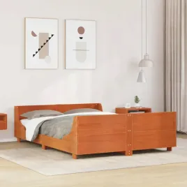 vidaxl-rama-lozka-bez-materaca-woskowy-braz-160x200-cm-lita-sosna
