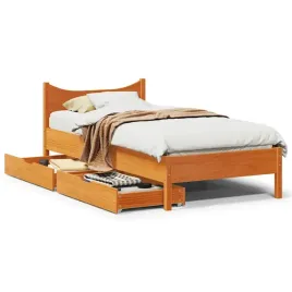 vidaxl-rama-lozka-z-szufladami-woskowy-braz-100x200-cm-sosnowa