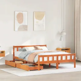 vidaxl-rama-lozka-bez-materaca-woskowy-braz-160x200-cm-lita-sosna